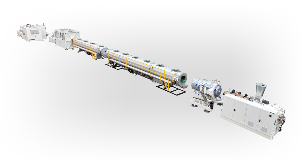 High speed extrusion production line for PVC water supply and drainage pipes