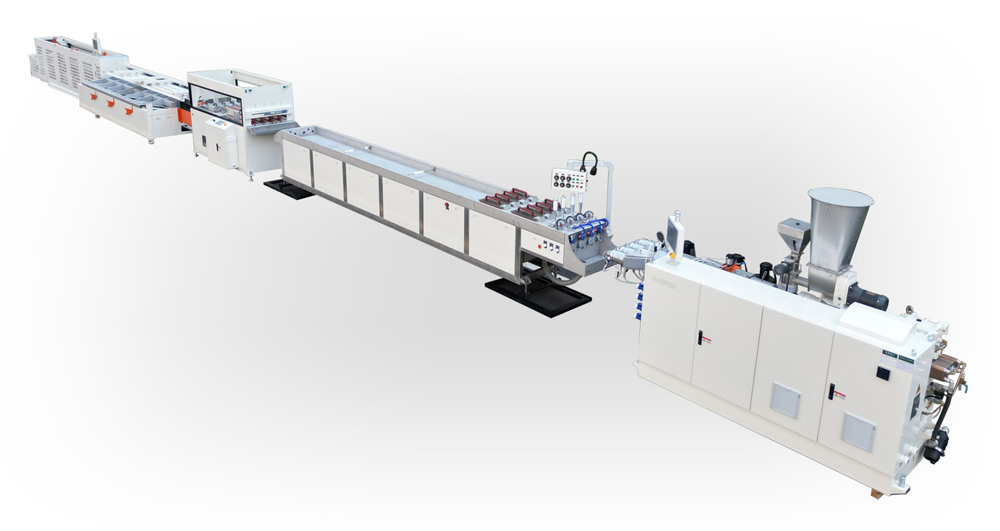 One out four high-speed extrusion production line for PVC pipes